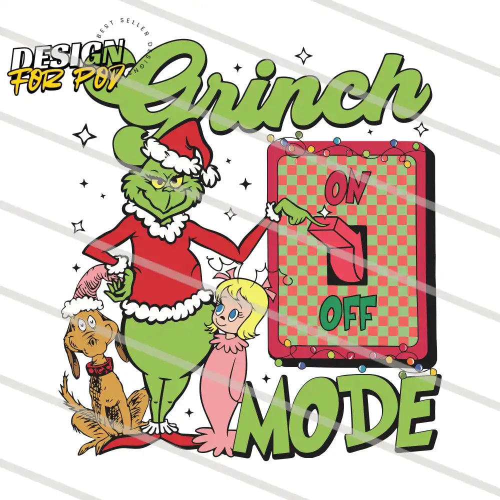 Funny Grinch Mode On Off PNG