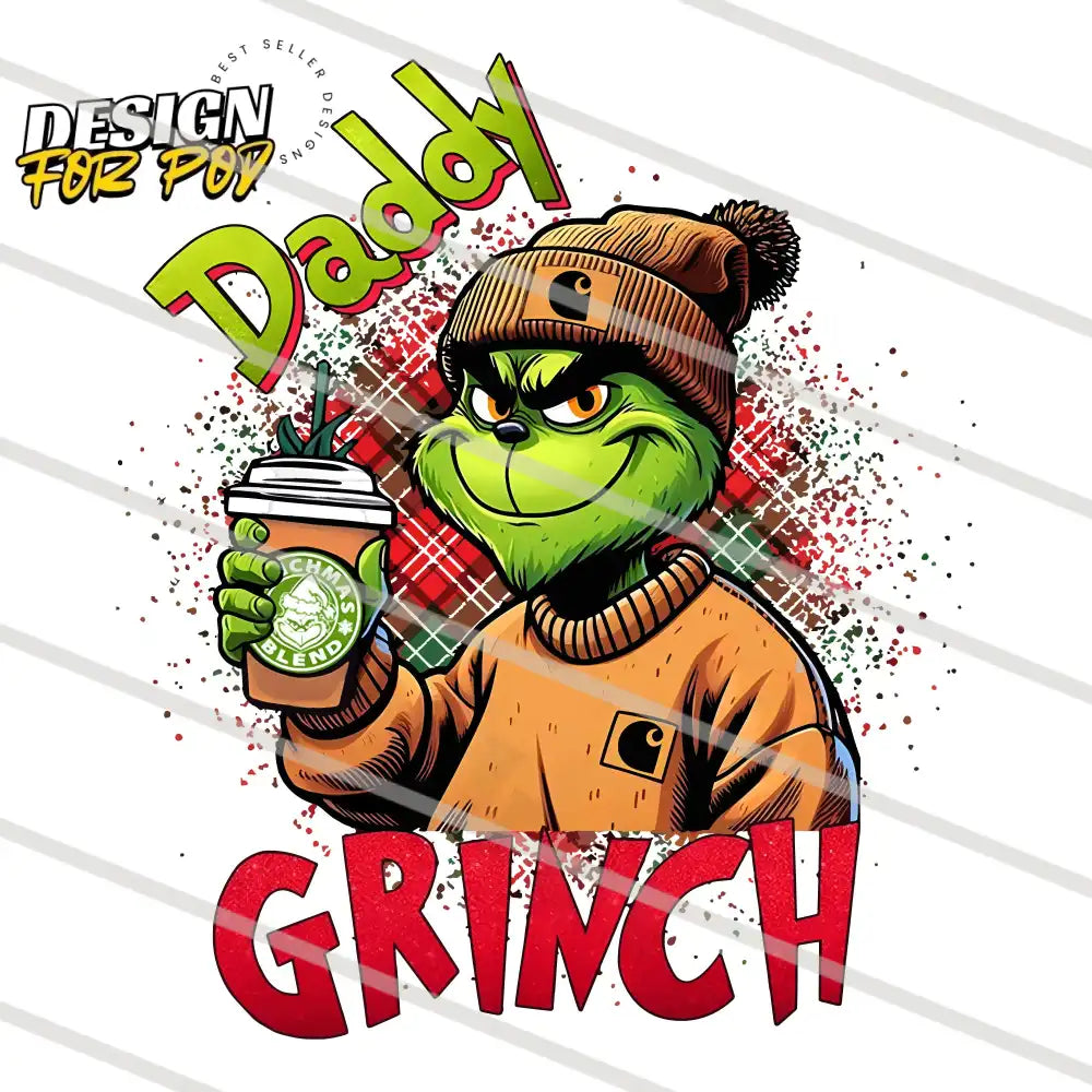 Funny Leopard Daddy Grinch PNG