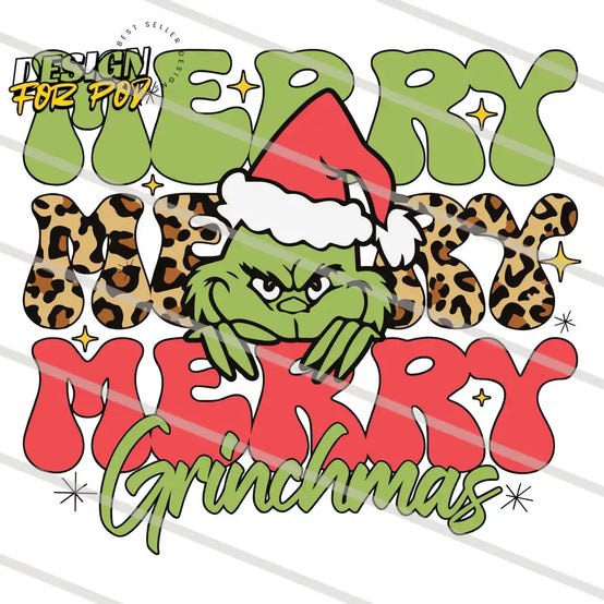 Funny Merry Christmas Leopard Pattern PNG