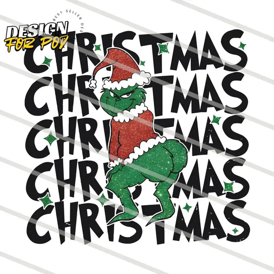 Funny Retro Christmas The Grinch PNG
