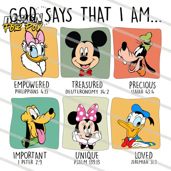 God Says That I Am Bundle PNG