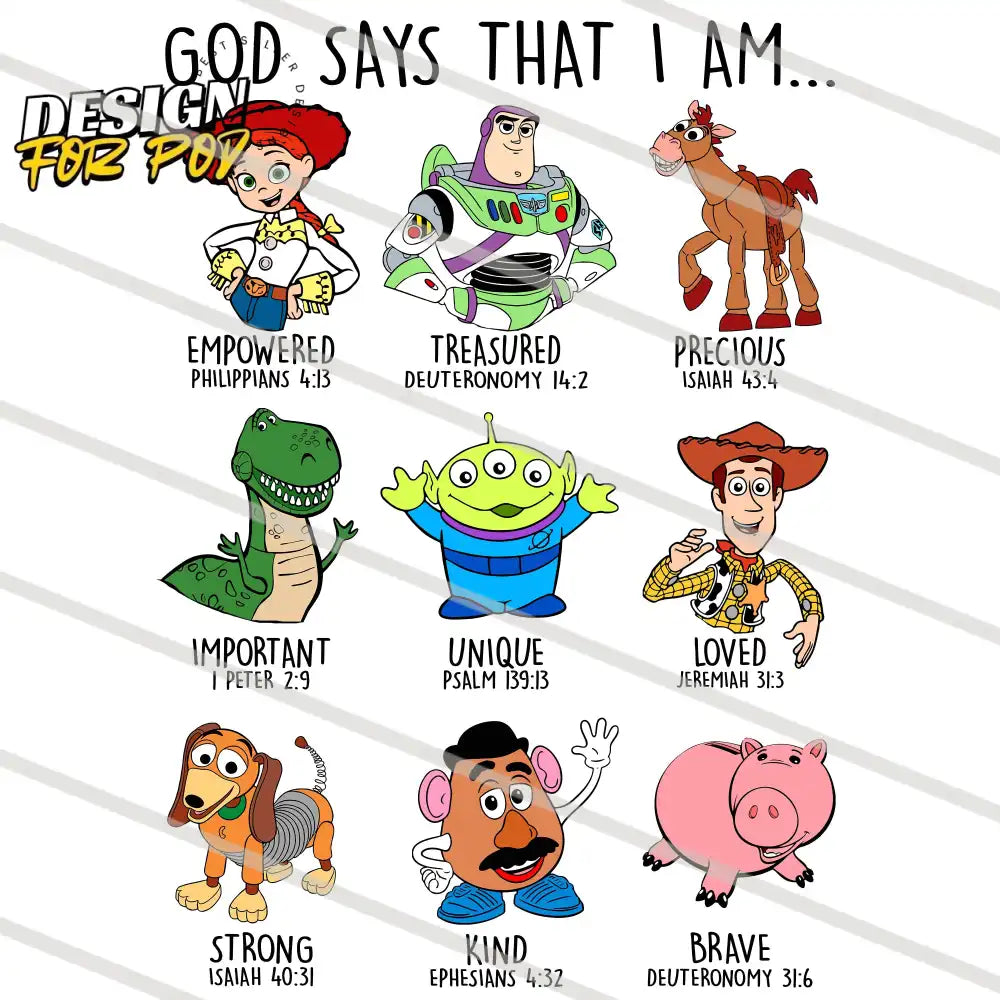 God Says That I Am Bundle PNG