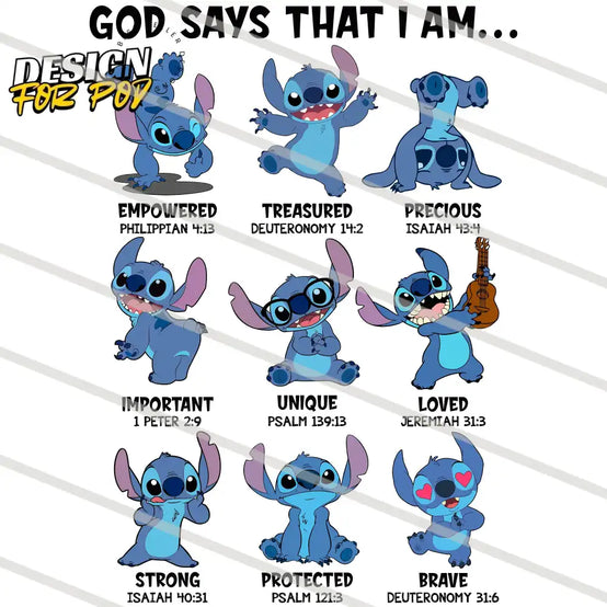 God Says That I Am Bundle PNG