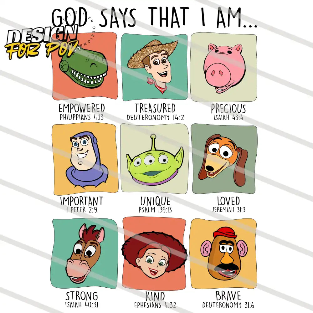 God Says That I Am Bundle PNG