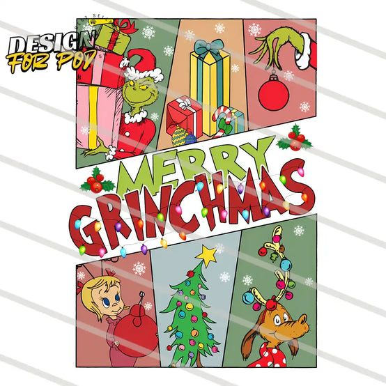 Grinch Friends Merry Christmas PNG
