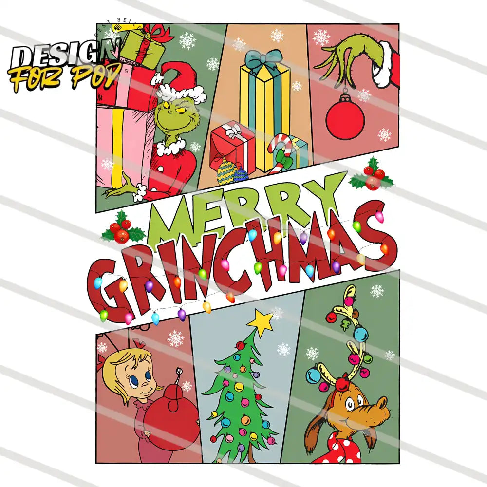 Grinch Friends Merry Christmas PNG