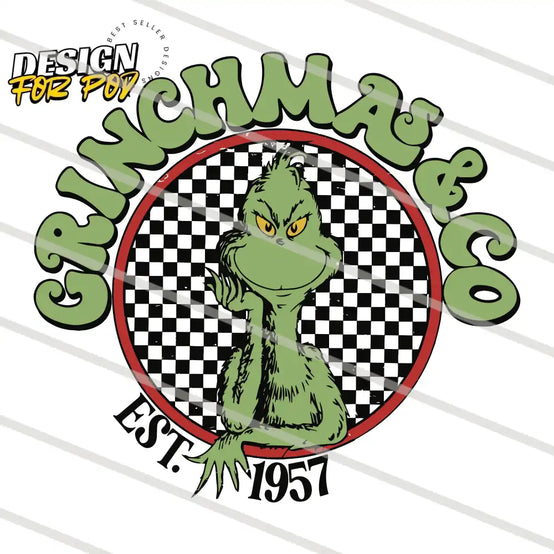 Grinchmas And Co Retro Christmas PNG