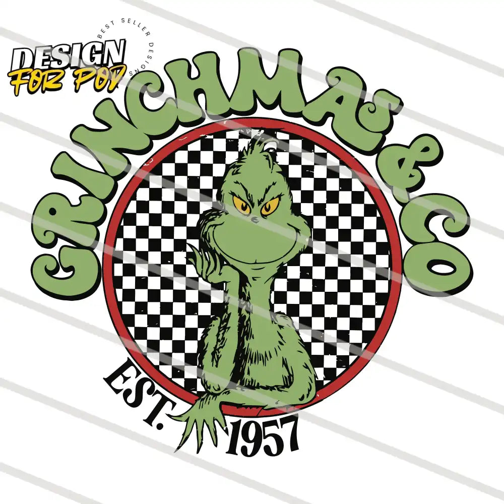 Grinchmas And Co Retro Christmas PNG