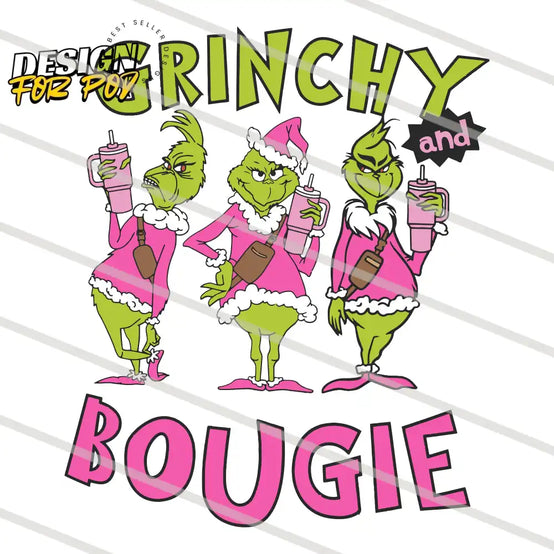 Grinchy And Bougie Mean Grinch PNG