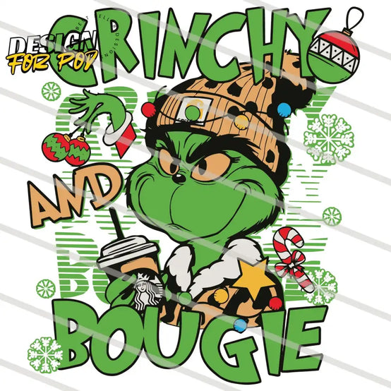 Grinchy Bougie Christmas PNG