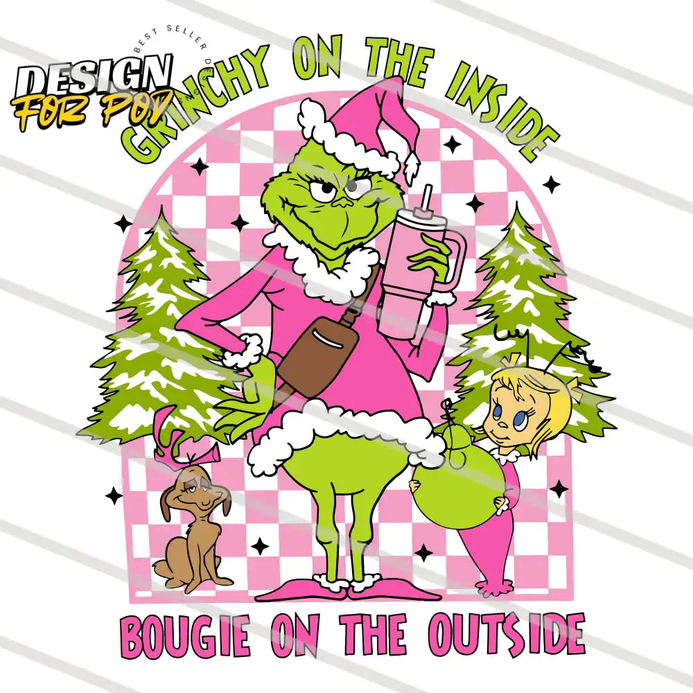 Grinchy On The Inside Boojee Grinch PNG