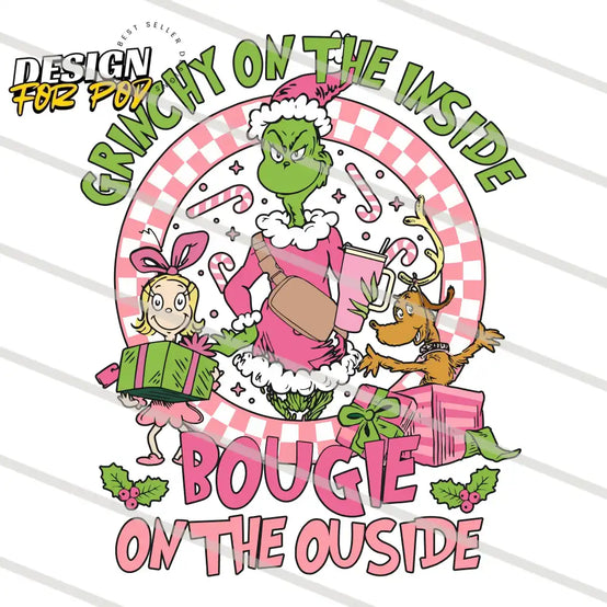 Grinchy On The Inside Christmas Friends PNG