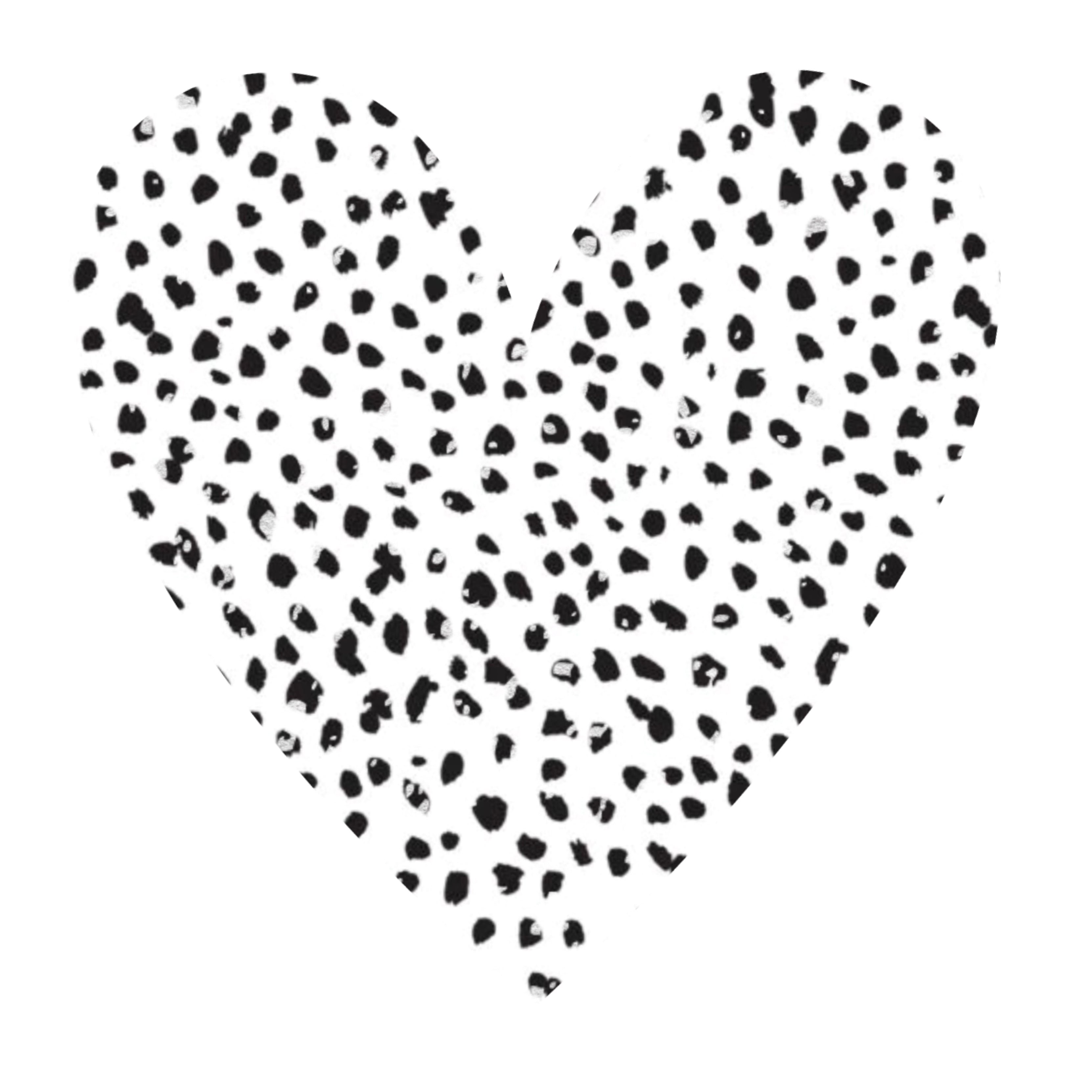 Grunge Dalmatian Heart Valentines PNG