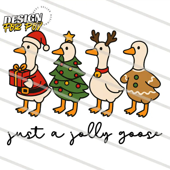 Just a Jolly Goose Black PNG