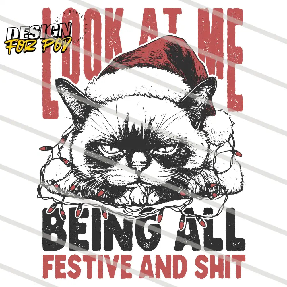 Look at me Being All Festive and Shit Cat PNG