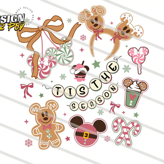 Magical Pink Cartoon Christmas PNG