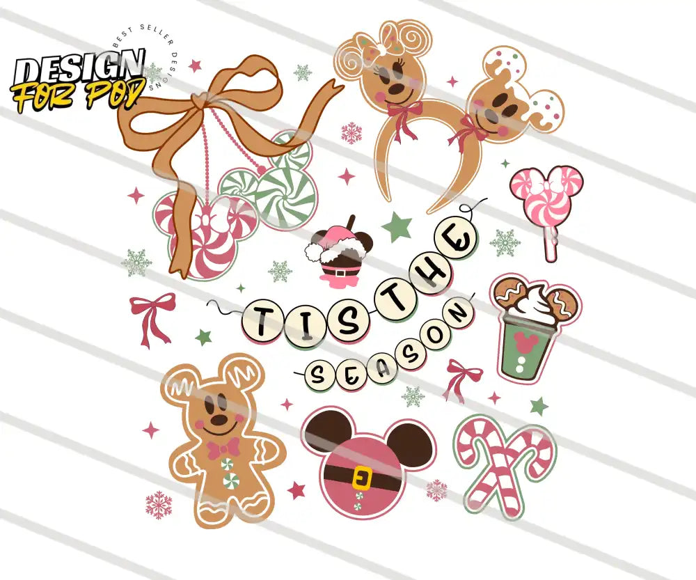 Magical Pink Cartoon Christmas PNG