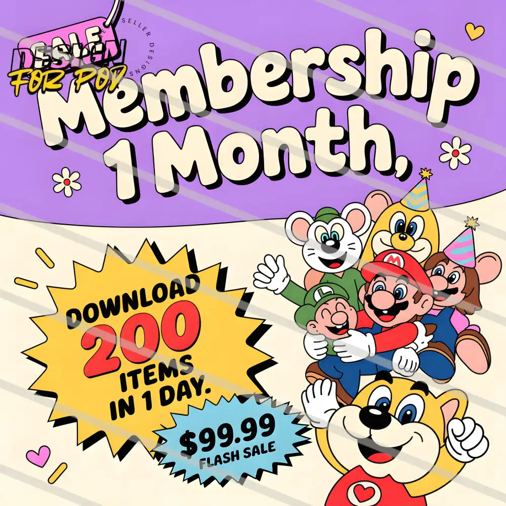 Unlimited downloads 1-Month Membership