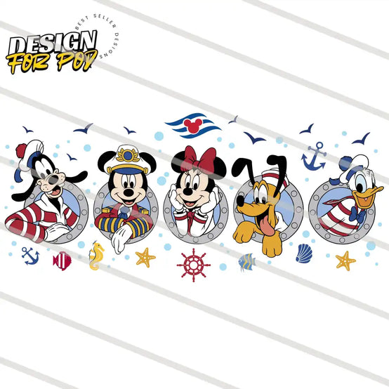 Mickey and Family Trip Cruise PNG