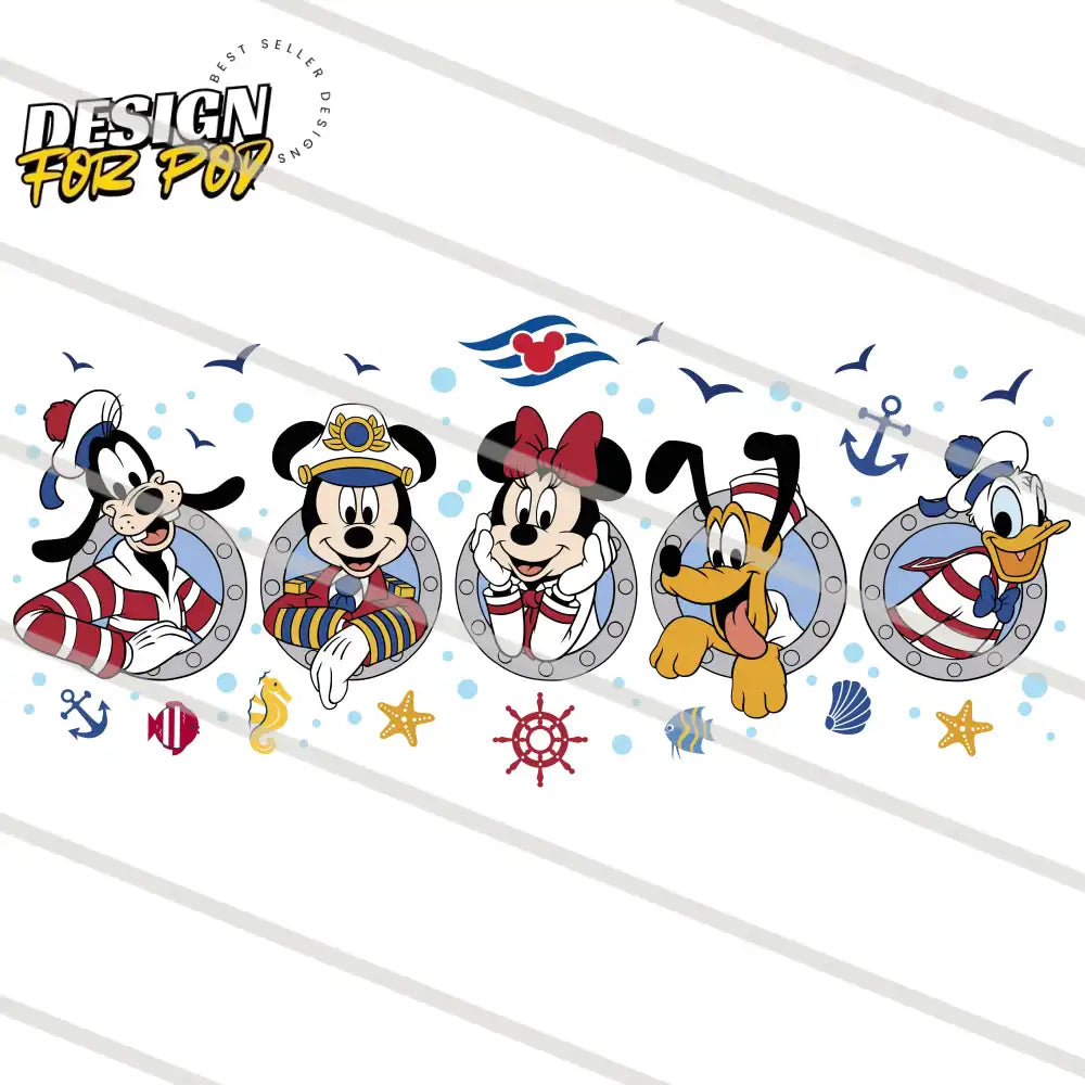 Mickey and Family Trip Cruise PNG