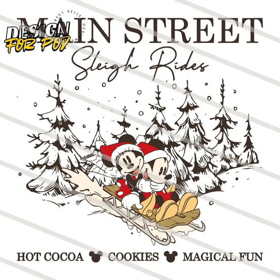 Mickey Main Street Christmas Skate PNG