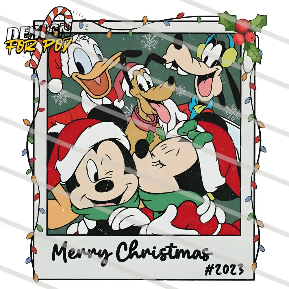 Mickey Merry Christmas Polaroid PNG