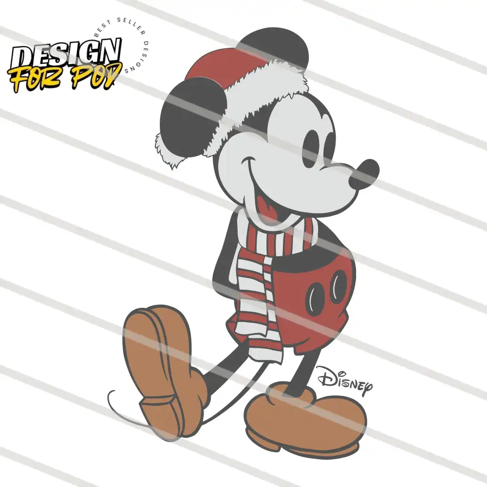 Mickey Red and White PNG