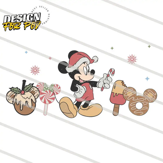 Mickey Snack Goals Christmas PNG