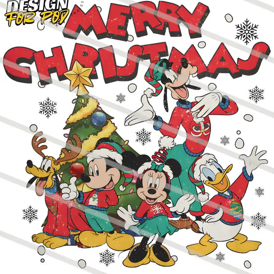 Mickey’s Family Very Merry Christmas PNG