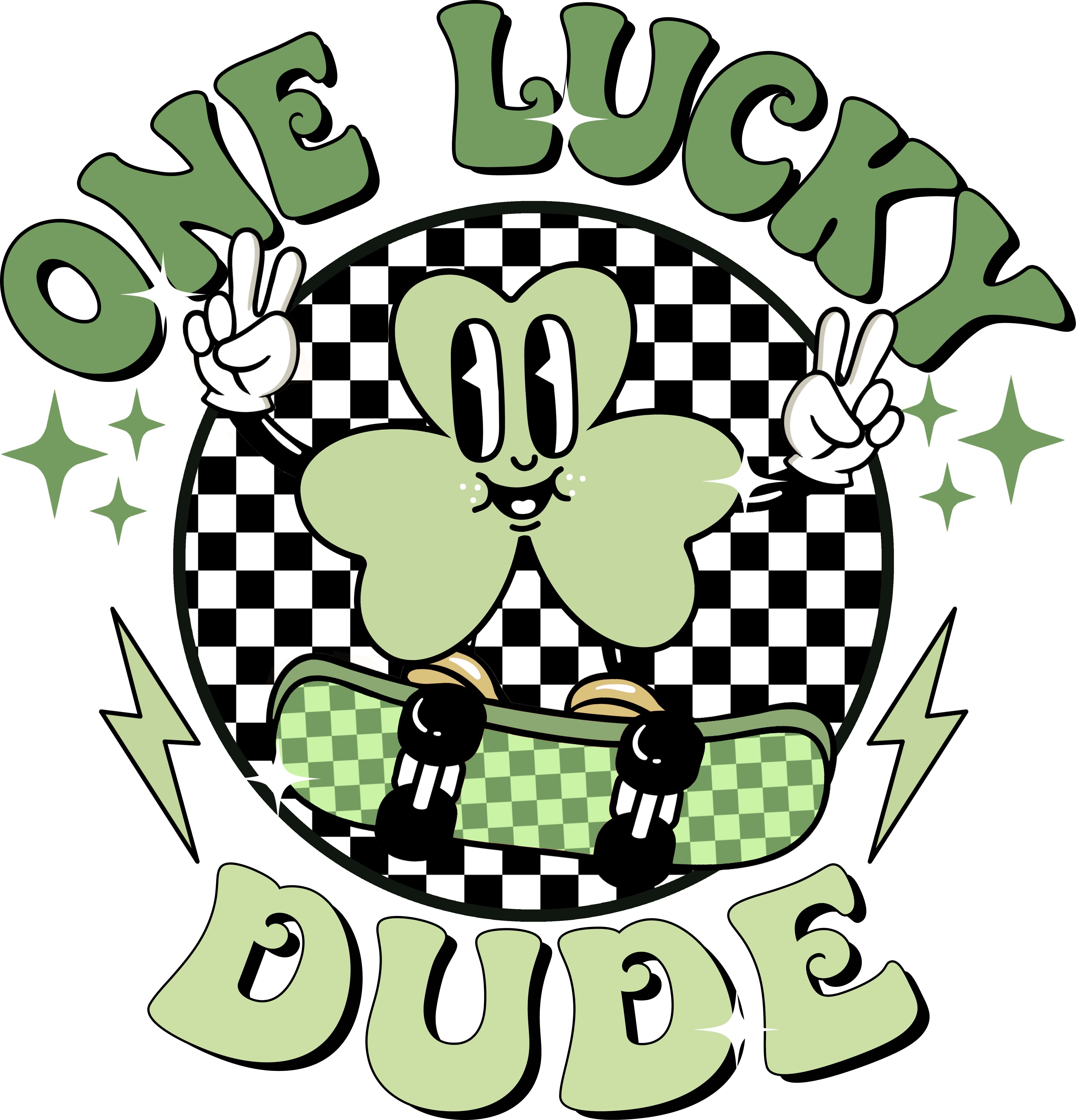 One Lucky Dude St. Patrick PNG