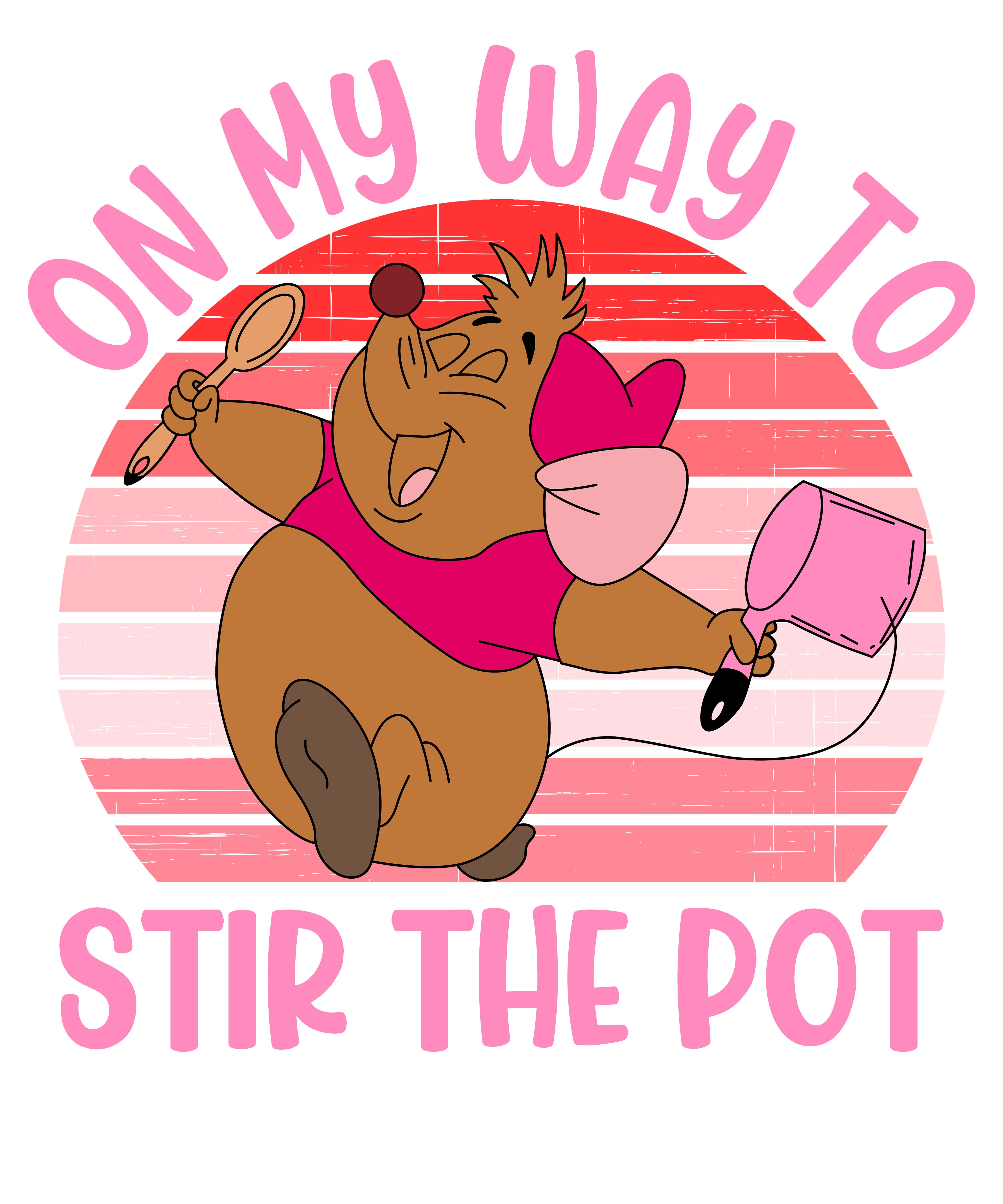Winnie On My Way To Stir The Pot Valentines PNG