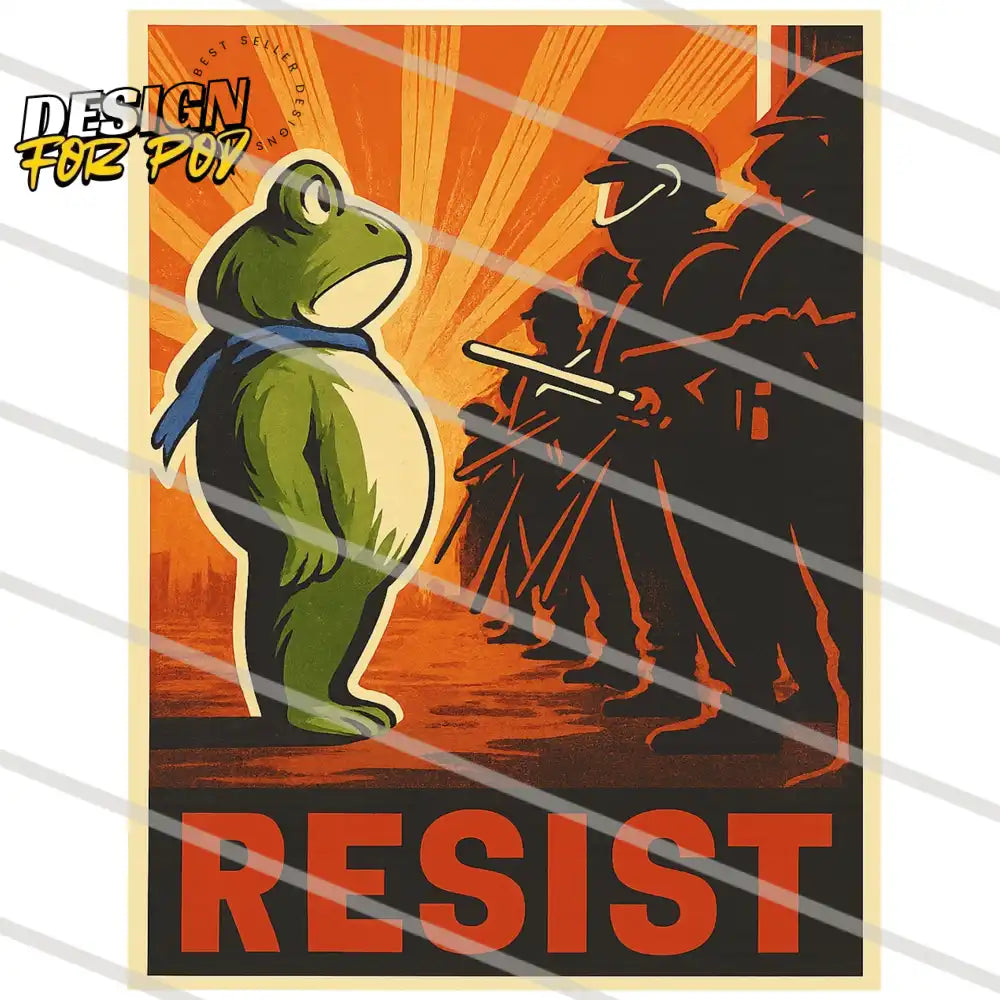 Portland Frog Protest Resist PNG