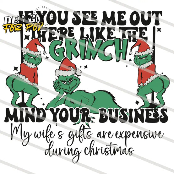 Retro Funny Christmas Grinch Quotes PNG