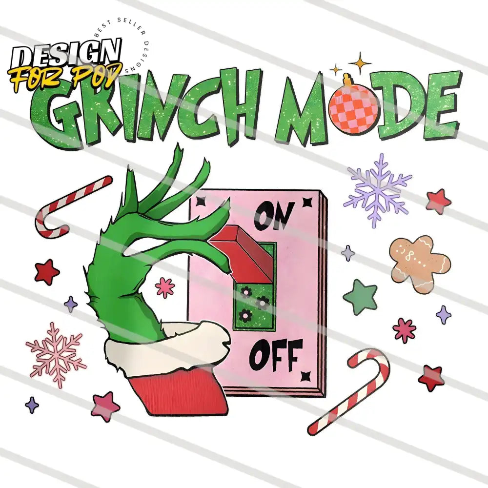Retro Grinch Hand Grinch Mode On PNG