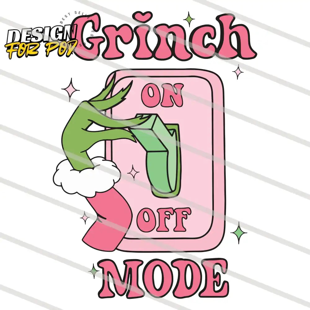 Retro Grinch Mode Grinchmas PNG