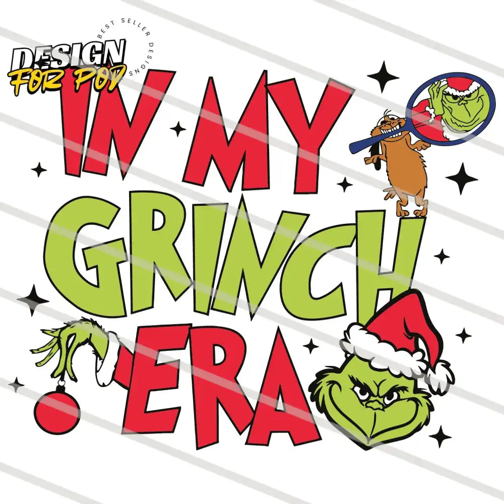 Retro In My Grinch Era Grinchmas PNG