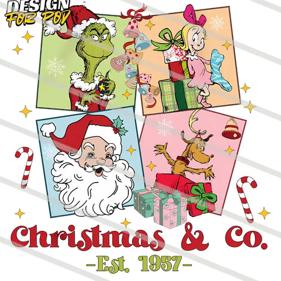 Retro Merry Grinchmas Christmas And Co Est 1957 PNG