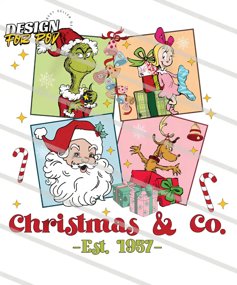 Retro Merry Grinchmas Christmas And Co Est 1957 PNG
