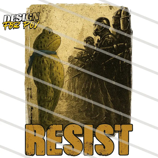 Retro Portland Frog Protest Resist PNG