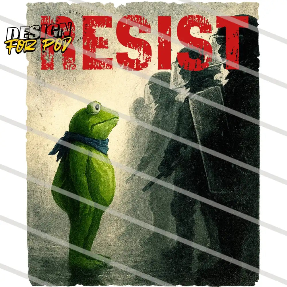 Retro Resist Portland Frog Protest PNG