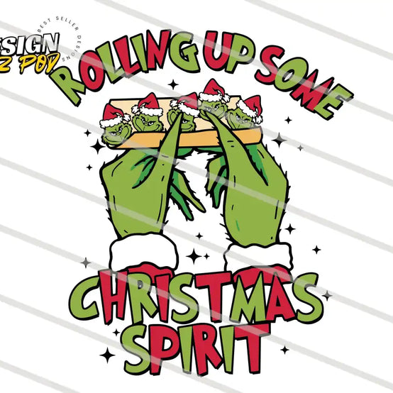 Rolling Up Some Christmas Spirit Red And Yellow PNG