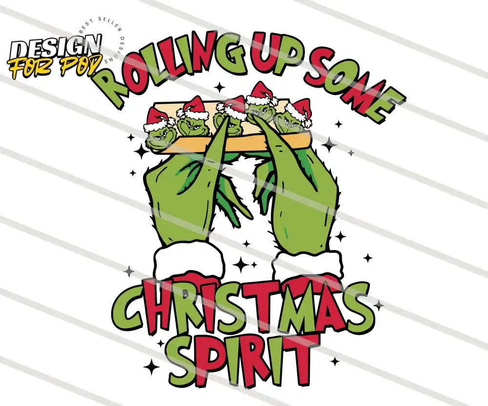 Rolling Up Some Christmas Spirit Red And Yellow PNG