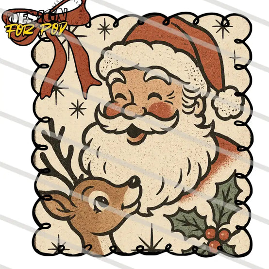 Rustic Santa Christmas PNG