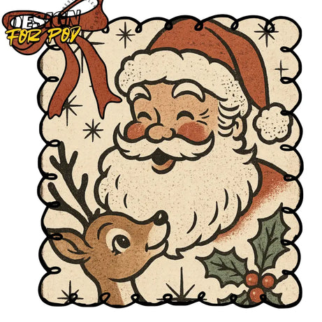 Rustic Santa Christmas PNG