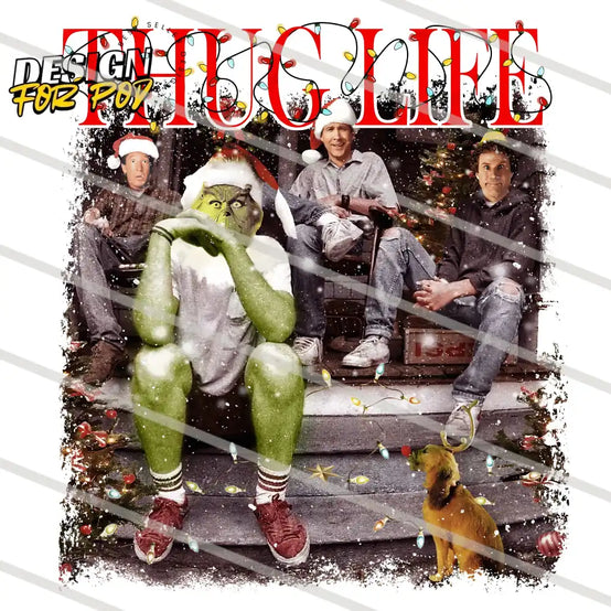 Thug Life Snowy Grinch PNG