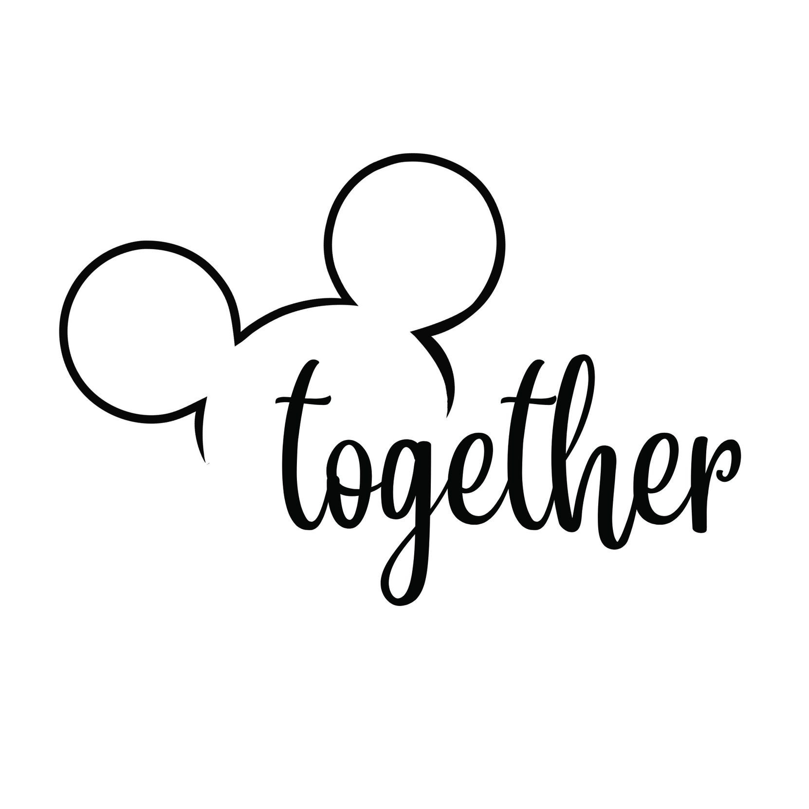 Mickey Together Valentine PNG